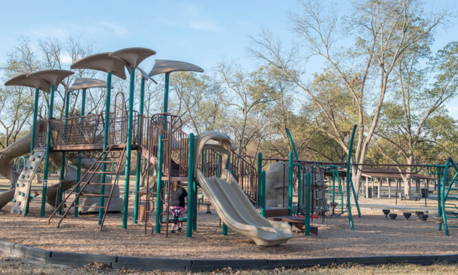 North Peach Park playground in Byron Georgia